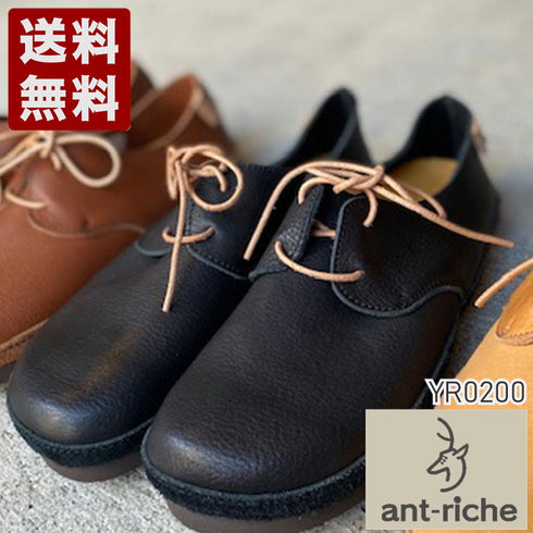 【ant-riche YR0200 ブラック】WOMENS AKAUSHI レザー紐靴シューズ【在庫一掃セール品】